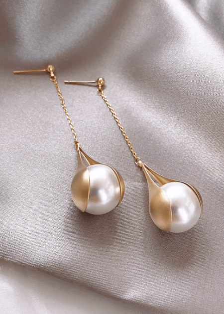 Pearl Drop Earrings 007