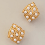 Lattice Pearl Studs