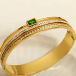 Green Stone Hand Cuff