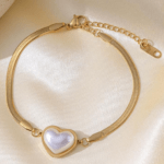 Snaky Chain Heart Bracelet