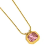 Square Pendant - Pink