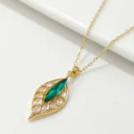 Zircon Leafy Pendant