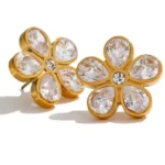 Flowy Zirconia Studs