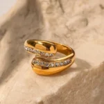 Rounded Stone Ring