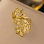 Open Wrap Leaf Ring