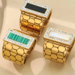Agate Honey Comb Ring